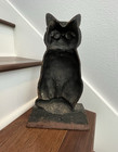 12 5 Lb  Antique Vintage C 1911 Cast Iron Halloween Black Cat Doorstop