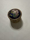 Vintage Estee Lauder Youth Dew Solid Perfume Blue Enamel Compact Hinged