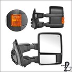 Towing Mirrors 99-07 Ford F-250-f-550 Super Duty power Heated amber Signal pair