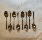 Vintage Dirigold Dirilyte 8 Teaspoons Goldware Empress Flatware Mcm