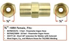 Welding Argon Gas Hose Coupler 5 8 -18 Rh Female X 5 8 -18 Rh Female - 11n17