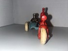 Antique Cast Iron Hubley Toy Motorcycle Police Cop 1723 W  Side Car   Passenger 