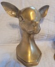Vintage Pair Brass Chihuahua Head Bookends