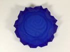 Beautiful Vintage Cobalt Blue Glass Ashtray Rare
