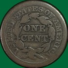 1851 Braided Hair Large Cent Good G Coin  46494