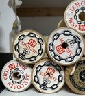Vtg Lot 15 J p Coats Wooden Thread Spools Best 60 Cord Mercerized 1 5    Tall