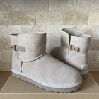 Ugg Classic Mini Bailey Belted Dune Suede Sheepskin Women s Boots Size Us 9