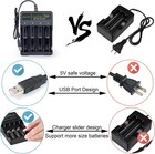 18650 Cargador De Baterias 4 Bahias 5v 2a Para Baterias Recargables 3 7v Li-ion