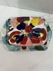 Mint Anthropologie Amaryllis Floral Butter Dish   Cover Hand Crafted Butter