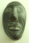 Vtg-60 Inuit Soapstone Carving - Hand Carved Stone Face Mask - Mid Century Arct