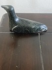 Inuit Eskimo Hand Carved Soapstone Art Loon Signed  Vintage  38473  Read