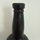 Antique 11 5    Tall Black Glass Liquor Bottle From The 1700s   1800s