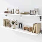  Long Shelves For Wall  48 Inch Floating Shelves 47 2 w X 8 d  Set Of 2 White