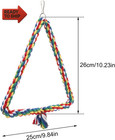 Hypeety Birds Rope Triangle Perch Adjustable Parrot Cage Stand Chewing Swing To