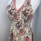 Vintage Handmade Apron Paisley Boho Cottagecore Romantic Retro Tie Back
