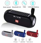 Bluetooth Speaker Wireless Stereo Solar Power Loudspeaker Fm Radio Aux Tf Usb