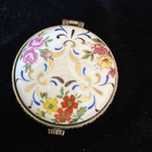 Vintage Oc co Floral Porcelain Hinged Top Trinket Box Chest