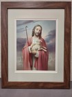 Vintage Jesus The Good Shepherd Custom Framed Wall Art Print From Italy