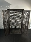 Antique Tin Pie Safe Cabinet Perforated Metal Pantry Rustic Farmhouse 19   
