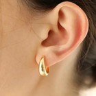 Real Solid 14k Yellow Gold Vermeil Shiny And Light Hoop Earrings For Ladies