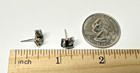 Southwest Style Vintage Sterling Silver  Earrings With Turquoise  Inserts N413