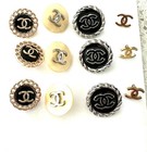 Mixed Lot  Of 12 Designer Cc Shank Buttons  Chanel Buttons