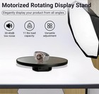 Jayegt Motorized Rotating Display Stand  10inch  11lbs Load  mirror Black 