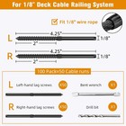 Swage Lag Screws For Cable Railing - 100 Pack Black T316 Stainless Steel Left   