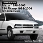 Led Headlights For Chevy Blazer 1998 2005 S10 1998 2004 Smoke Lens Black Housing