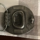 Bergamot Brass Works Sir Walter Raleigh Belt Buckle Antique Finish Silver 1982