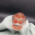 Cambridge Pink Depression Glass Vanity Holder Dresser Compact Silver Overlay Lid