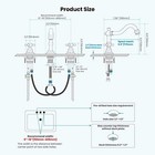 Widespread Bathroom Vanity Sink Faucet 3-hole 2 Cross Handle Waterfall Mixer Tap