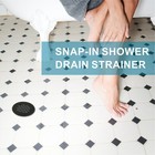 4-1 4  Od Shower Drain Cover And Grate Strainer Replacement Matte Black Snap-in