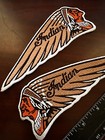 Left   Right Indian Motorcycle Patch Set Dealership Saddle Tool Bag Badge Pair
