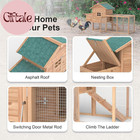 Outdoor Chicken Coop For 2-4 Chickens Wooden Hen House Poultry Pet Hutch Run Cag
