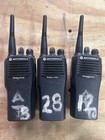 Lot Of 3 Motorola Radius Cp200 4-channel Handheld Radio Rugged W chargers Works