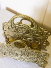 Vintage Large Brass Mail Holder Magazine Rack With Cameo-style Relief