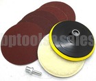 8pc 6  Polishing Wheel Backing Pad   Sanding Belts 60 120 150 Grit Drill Adapter