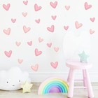 Pink Heart Wall Decals 160 Pcs Pvc Peel   Stick Nursery Bedroom Kids Room Decor