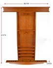  Cue Rack Only - 10 Pool Cue - Billiard Stick   Ball Set Wall Rack Dark Oak