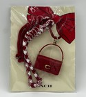 Coach Tabby Lunar Bag Charm Red Key Ring Keychain  New In Bag