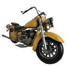 Vtg Yellow Decorative Metal Motorcycle Model Harley-davidson 
