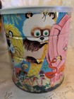 Vintage 60s Folgers Collectible Tin Coffee Can Jungle Safari Animals W  Lid