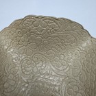 Ceramic Pottery Bowl Abstract Shape Cream Decorative Flower Embossed Design