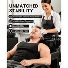 Barber Shampoo Bowl Chair Set Abs Hair Washing Station Sink Side Storage Black