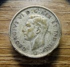 1946 Canada 10 Cents - Actual Silver Coin Shown - Free Shipping Inf129
