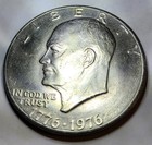 1776-1976 No Mint Mark Eisenhower Liberty Bell Moon Dollar Us Bicentennial Coin