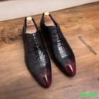 Mens Vintage Alligator Crocodile Pattern Formal Business Shoe Leather Oxford Man