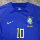 Brasil National Jersey Mens M Blue Soccer Neymar Jr 10 Nike Slim Fit Cbf