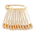 12pcs Rhinestone Safety Pins  Sparkly Decorative Safety Pins Dainty Gold